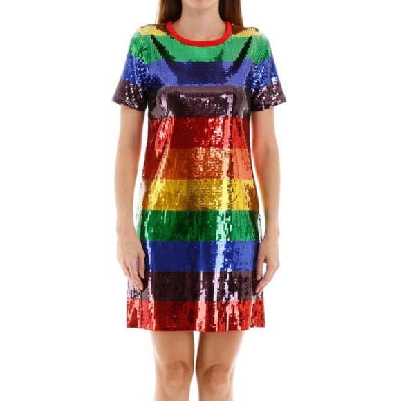 Michael Kors Dresses & Skirts - 🌈NWT - Michael Kors Rainbow Sequined Dress 🌈